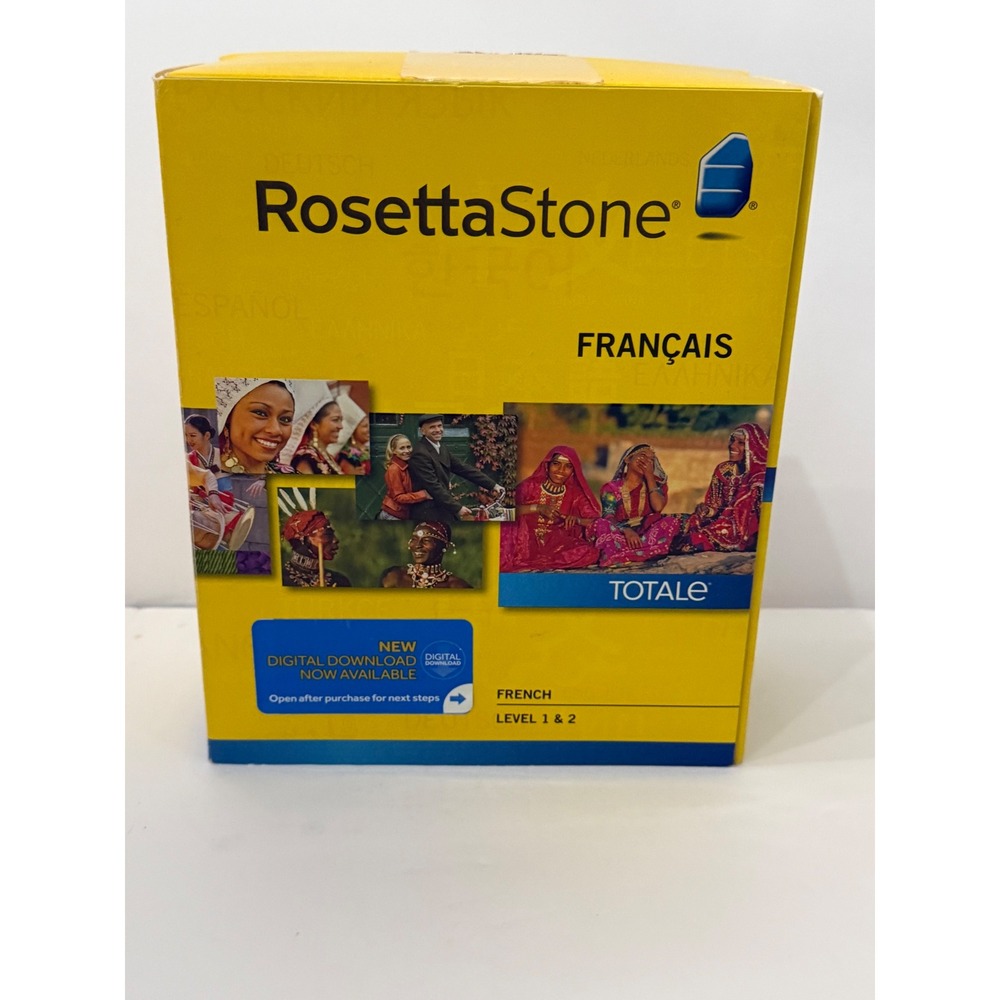 Rosetta Stone Francais French Level 1 & 2 Totale Version 4 v4.5 Box Set Disc